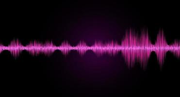 ondas sonoras de luz oscilante. ola de terremoto y concepto de la industria de la música. ilustración vectorial. vector