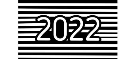 feliz año nuevo 2023 con fondo de color blanco y negro vector