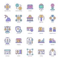 paquete de iconos de criptomonedas para el diseño de su sitio web, logotipo, aplicación, ui. diseño de esquema de icono de criptomoneda. Ilustración de gráficos vectoriales y trazo editable. vector