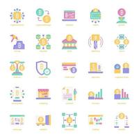 paquete de iconos de criptomonedas para el diseño de su sitio web, logotipo, aplicación, ui. diseño de esquema de icono de criptomoneda. Ilustración de gráficos vectoriales y trazo editable. vector