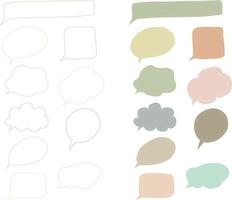 20 frames for words different elements for decoration vector