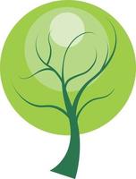 Green Spring Creative Tree Without Leaves vector