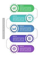 Modern infographics template. Presentation business infographic with 5 options vector