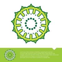 Mandala floral circular para colorear ilustración de vector libre de página