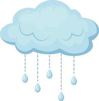 Drops fall from the clouds vector