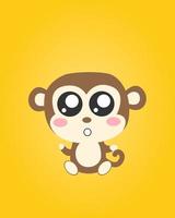 Cute Cartoon Monkey vector