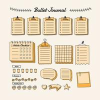 Classic Monochrome Hand drawn Bullet Journal vector