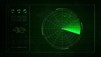 Technology radar concept. video