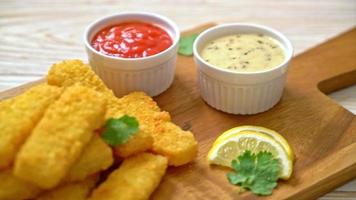 fried fish finger stick or French fried fish with sauce video