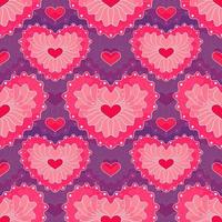 fondo del día de san valentín. patrón de corazón, fondo transparente de vector. vector de fondo romántico. se puede utilizar para celebraciones, invitaciones de boda, día de la madre y día de San Valentín.