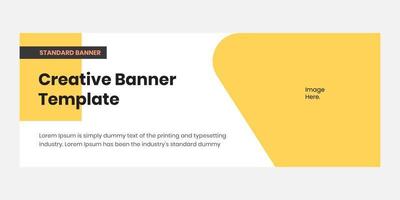 Plantilla de banner creativo simple, adecuada para herramientas de marketing de contenido, impresión, publicidad. vector