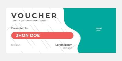 Modern creative voucher template, suitable for marketing tool and content media social
