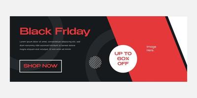 Simple black friday creative banner template, suitable for marketing tool and content media social vector