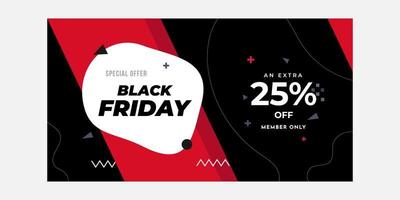 Black friday creative banner template, suitable for marketing tool and content media social vector