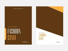 Minimalist cover book fashion style, suitable for content marketing tool, magazine vector