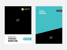 marketing de estrategia de libro de portada simple, adecuado para una herramienta de marketing de contenido, revista vector
