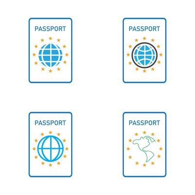 international passport vector Icon - Travel, Boarding, Airport, Document Vector illustration