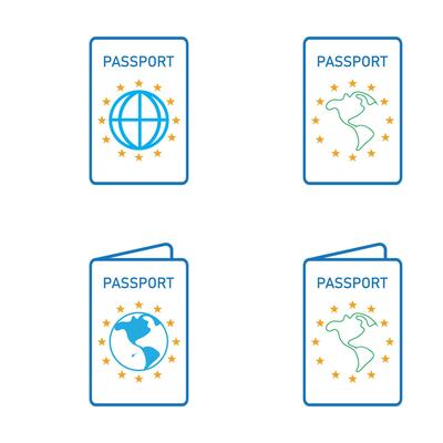 international passport vector Icon - Travel, Boarding, Airport, Document Vector illustration