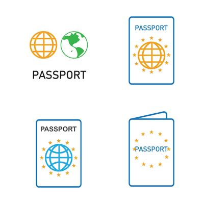 international passport vector Icon - Travel, Boarding, Airport, Document Vector illustration