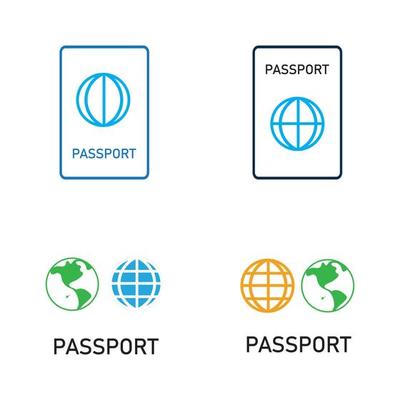 international passport vector Icon - Travel, Boarding, Airport, Document Vector illustration