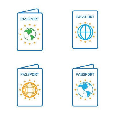 international passport vector Icon - Travel, Boarding, Airport, Document Vector illustration