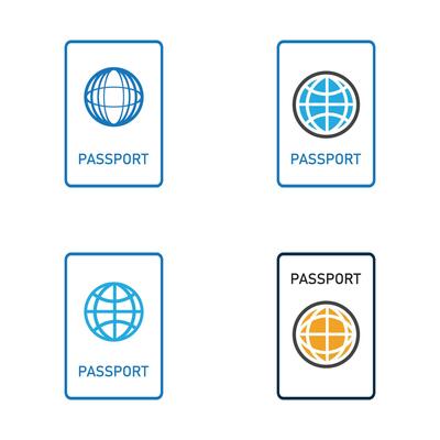 international passport vector Icon - Travel, Boarding, Airport, Document Vector illustration