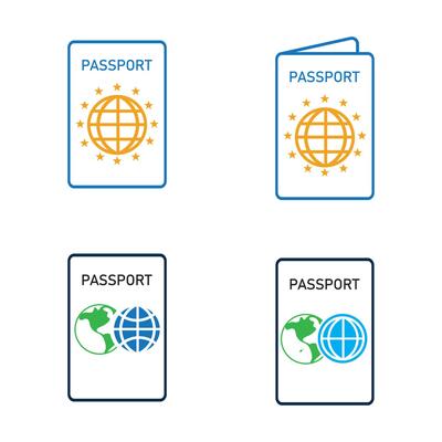 international passport vector Icon - Travel, Boarding, Airport, Document Vector illustration