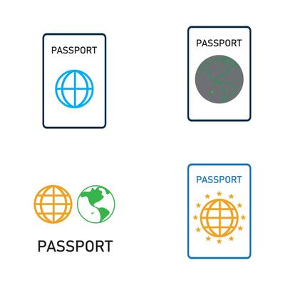 international passport vector Icon - Travel, Boarding, Airport, Document Vector illustration