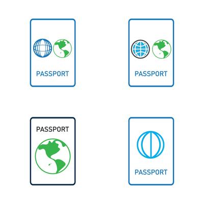 international passport vector Icon - Travel, Boarding, Airport, Document Vector illustration