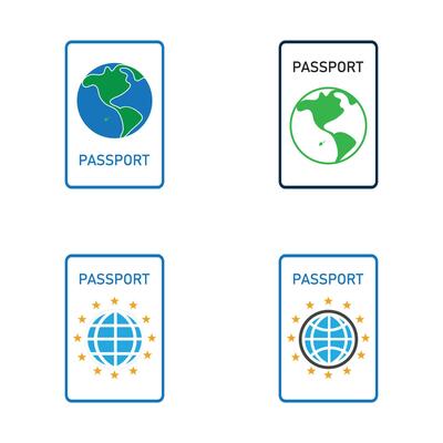 international passport vector Icon - Travel, Boarding, Airport, Document Vector illustration