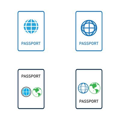 international passport vector Icon - Travel, Boarding, Airport, Document Vector illustration