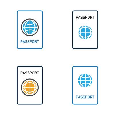 international passport vector Icon - Travel, Boarding, Airport, Document Vector illustration