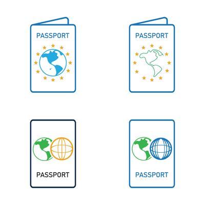 international passport vector Icon - Travel, Boarding, Airport, Document Vector illustration