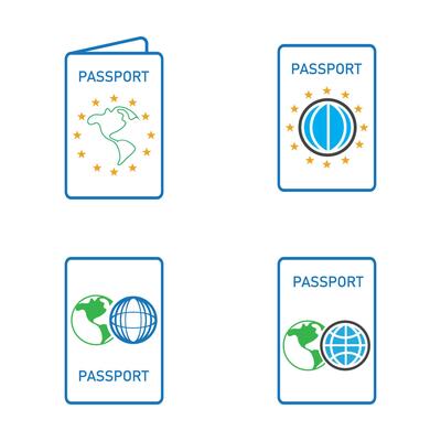 international passport vector Icon - Travel, Boarding, Airport, Document Vector illustration