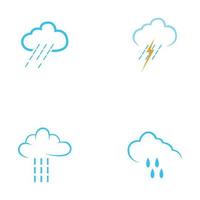 Gotas de lluvia icono logo diseño ilustración vectorial vector