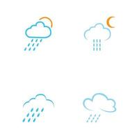 Gotas de lluvia icono logo diseño ilustración vectorial vector