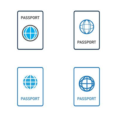 international passport vector Icon - Travel, Boarding, Airport, Document Vector illustration