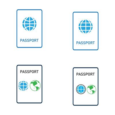 international passport vector Icon - Travel, Boarding, Airport, Document Vector illustration