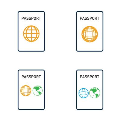 international passport vector Icon - Travel, Boarding, Airport, Document Vector illustration