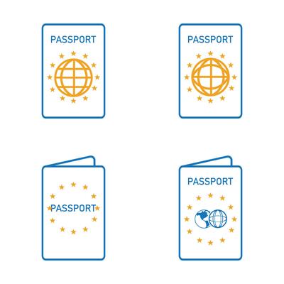 international passport vector Icon - Travel, Boarding, Airport, Document Vector illustration