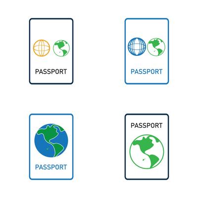 international passport vector Icon - Travel, Boarding, Airport, Document Vector illustration