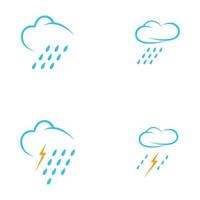 Gotas de lluvia icono logo diseño ilustración vectorial vector