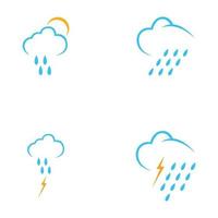 Gotas de lluvia icono logo diseño ilustración vectorial vector