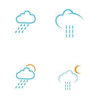 Gotas de lluvia icono logo diseño ilustración vectorial vector