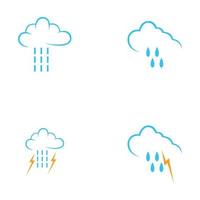 Gotas de lluvia icono logo diseño ilustración vectorial vector