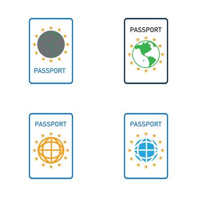 international passport vector Icon - Travel, Boarding, Airport, Document Vector illustration