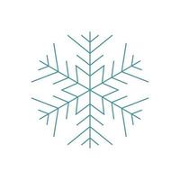 Blue snowflake. Icon logo design. Ice crystal winter symbol. Template for winter design. vector