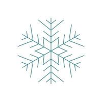 Blue snowflake. Icon logo design. Ice crystal winter symbol. Template for winter design. vector