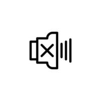 no sound line style icon vector