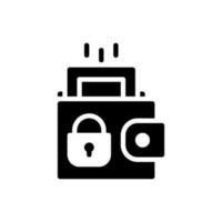 secure payment solid style icon vector